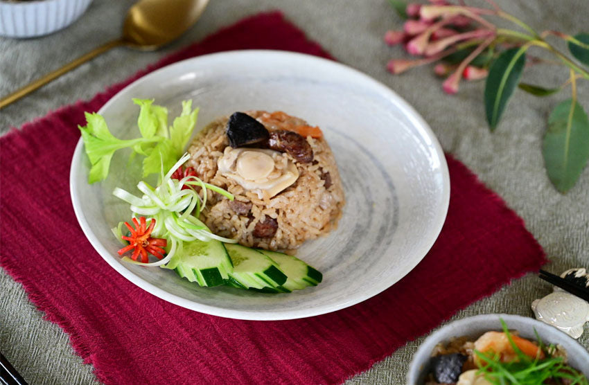 Chinese Sausage & Abalone Steamed Rice