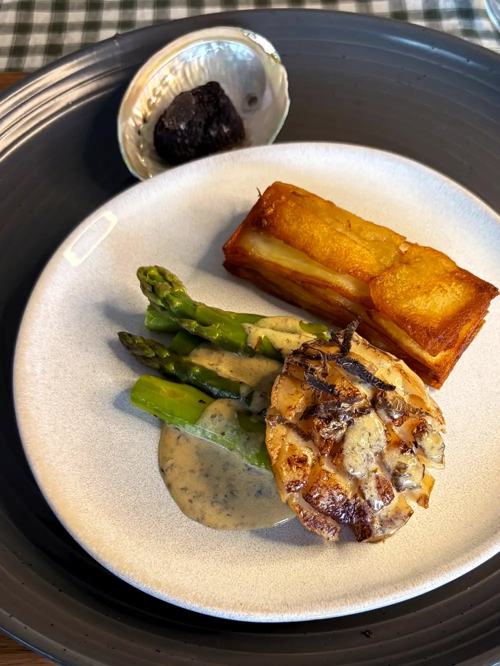 Grilled Abalone with Lemon Herb Butter & Truffle