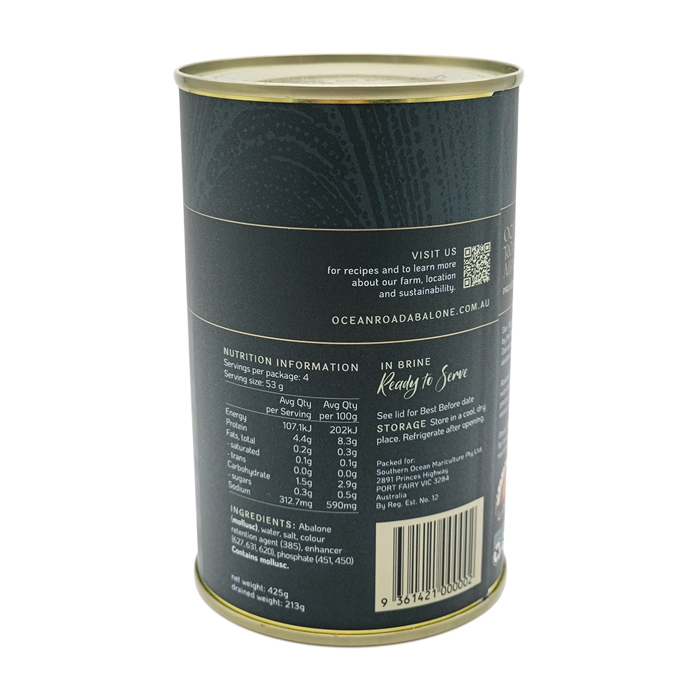 Ocean Road Abalone – Premium Abalone in Brine 213g canned