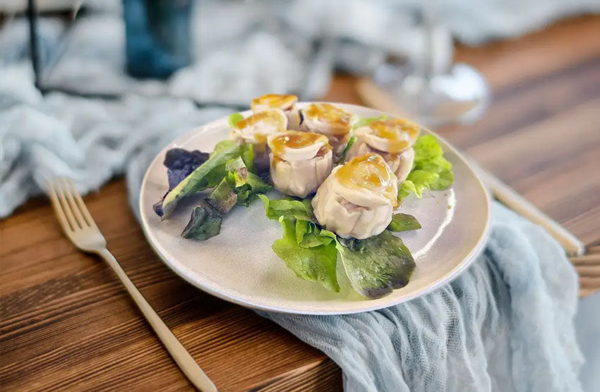 Abalone Dumplings with Pork and Prawn